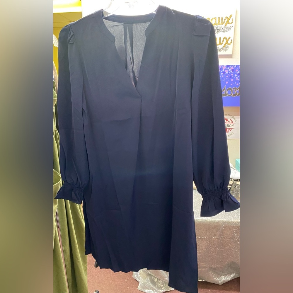 Kinmiu tunic dress in navy, size, large, NWOT